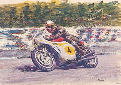 Mike Hailwood TT Legend Print - Ltd Ed by Peter Hearsey