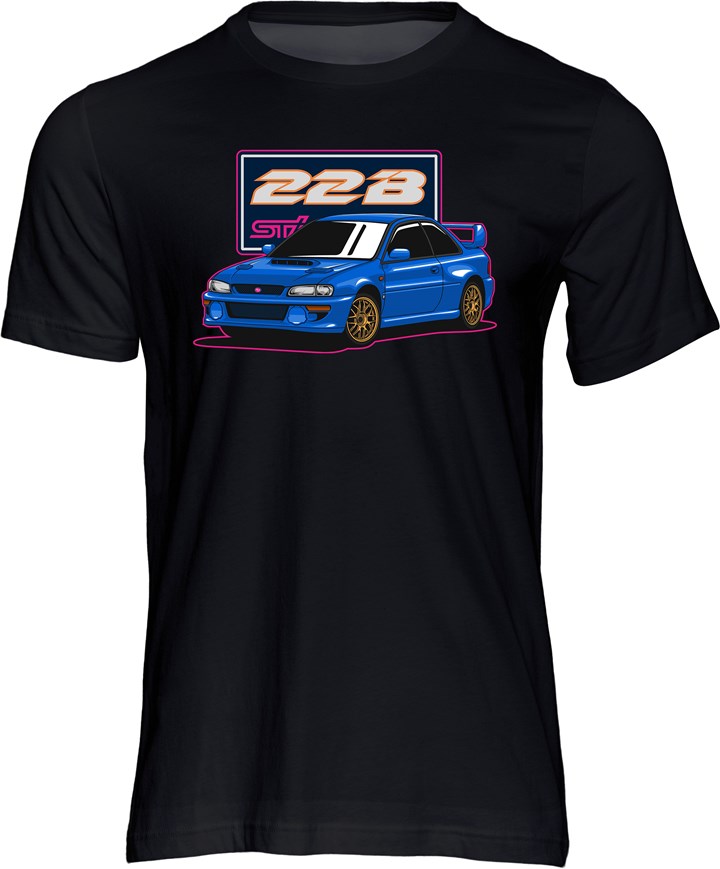 Dream Car Subaru Impreza 22B T-shirt Black - click to enlarge