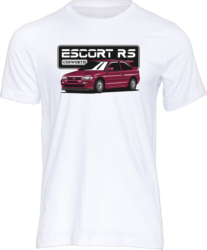 Dream Car Ford Escort RS Cosworth T-shirt White - click to enlarge
