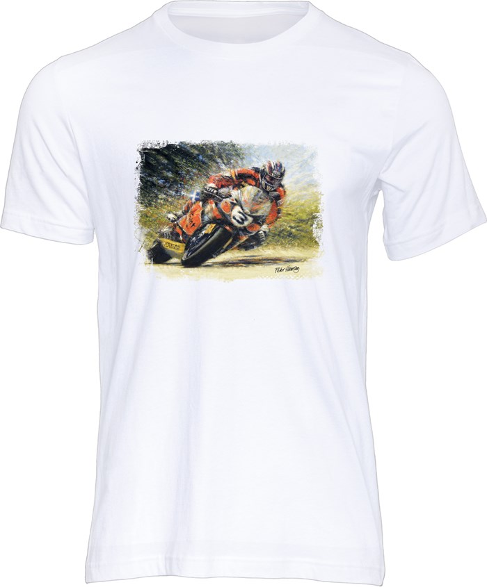 John McGuinness Art Print T-shirt White - click to enlarge