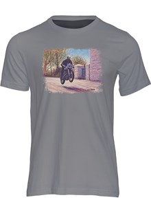 Geoff Duke Art Print T-shirt Charcoal