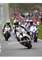 Michael Dunlop leads the pack in to Creg-ny-Baa